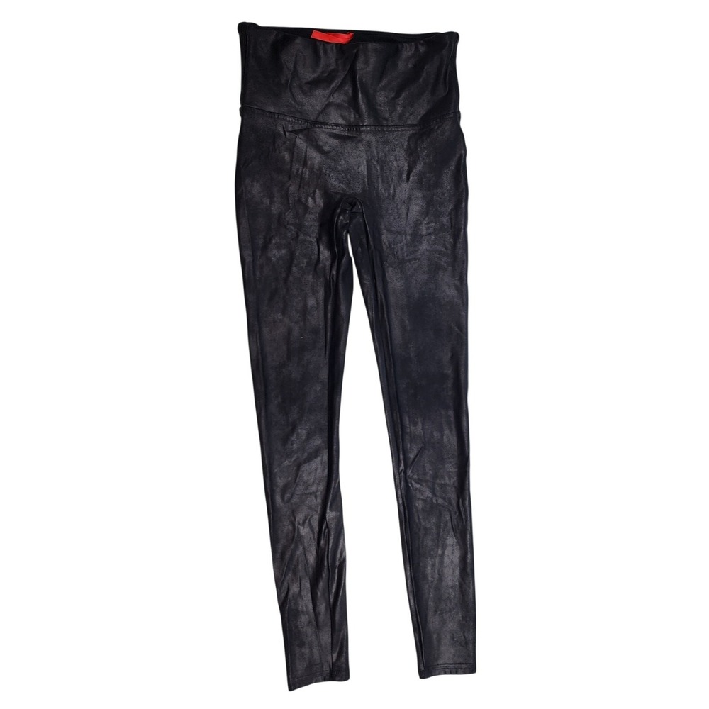 SPANX Faux‎ Leather High Rise Leggings Shaping Stretch Size M
